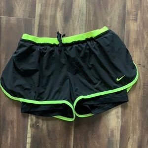 Nike shorts w/spandex under